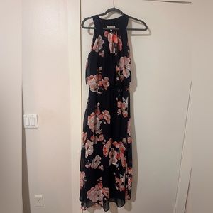 Robbie Bee Size 12 Navy dress with pink flowers.